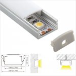 A002 Series 17x8mm LED Strip Channel - Super Slim 8mm Recessed Aluminum LED Profile without Flange